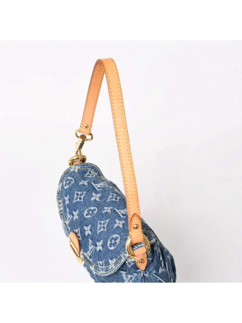 Louis Vuitton Mini Pleaty Bag Monogram Denim Indigo Blue